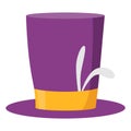 Clown circus costume element. Funny hat holiday. Joker icon. Party color vector element