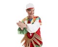 Clown with clapper Royalty Free Stock Photo