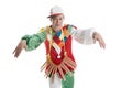 Clown with clapper Royalty Free Stock Photo