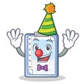 Clown clipboard character cartoon style Royalty Free Stock Photo