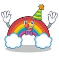 Clown colorful rainbow character cartoon