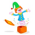 Clown coming out of Box Royalty Free Stock Photo