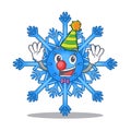 Clown cute cartoon shape from snowflake toy