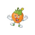 Clown cute persimmon cartoon style with mascot