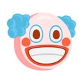 Clown Emoji Icon Illustration. Circus Vector Symbol Emoticon Design Doodle Vector.