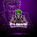 Clown esport mascot logo design Royalty Free Stock Photo