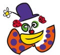 Clown face illustration Royalty Free Stock Photo
