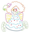 Clown With Birthday Cake