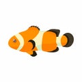 Clown fish icon, cartoon style Royalty Free Stock Photo