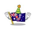 Clown flag australia isolated in the mascot