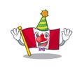 Clown flag canadian with in the character