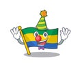 Clown flag gabon stored in drawer character