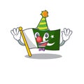 Clown flag pakistan isolated in the cartoon