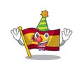 Clown flag spain with in the mascot shape