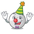 Clown golf ball mascot cartoon Royalty Free Stock Photo