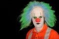 Clown with green hair Royalty Free Stock Photo