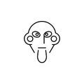 Clown Halloween mask icon. Element of Halloween holiday icon for mobile concept and web apps. Thin line Clown Halloween mask can b