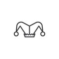 Clown hat outline icon