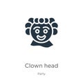 Clown head icon vector. Trendy flat clown head icon from party collection isolated on white background. Vector illustration can be Royalty Free Stock Photo