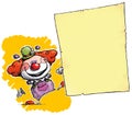 Clown Holding Invitation-Announcement