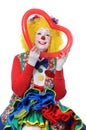 Clown Holding Red Heart Royalty Free Stock Photo