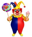 Clown with Icecream and Lolypop