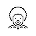 Black line icon for Clown, buffoons and circus Royalty Free Stock Photo