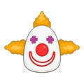Clown icon, cartoon style Royalty Free Stock Photo
