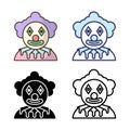 Clown icon vector on trendy design Royalty Free Stock Photo