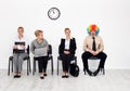 Clown among job candidates