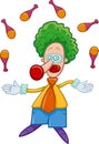 Clown juggler cartoon