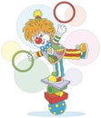 Clown juggler and equilibrist