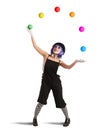 Clown like a juggler Royalty Free Stock Photo