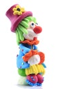 Clown made from child`s play clay Royalty Free Stock Photo