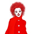 Clown makeup woman