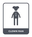 clown man icon in trendy design style. clown man icon isolated on white background. clown man vector icon simple and modern flat Royalty Free Stock Photo