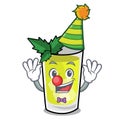 Clown mint julep mascot cartoon