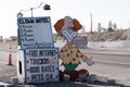 Clown Motel sign in Tonopah Nevada, is a kitschy roadside attraction and is said to be haunted. July 4 2018 - TONOPAH, NEVADA