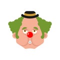 Clown Nausea Emoji. funnyman Sick emotion avatar