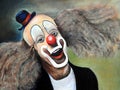 Clown oil painting