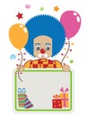 Clown party card Royalty Free Stock Photo
