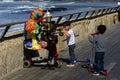 Clown playing in Tel-Aviv harbor