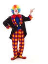 Clown pointing upward Royalty Free Stock Photo