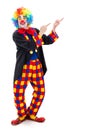 Clown pointing upward Royalty Free Stock Photo