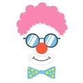 Clown props face Royalty Free Stock Photo