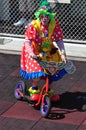 Clown riding Bicycle