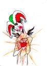 Clown's heart Royalty Free Stock Photo