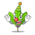Clown sassafras leaf in the shape cartoon