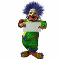 Clown with Sign Royalty Free Stock Photo