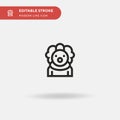 Clown Simple vector icon. Illustration symbol design template for web mobile UI element. Perfect color modern pictogram